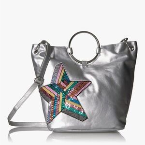 T-Shirt & Jeans Women's Ring Tote with Sequin Star Cross Body Handbag